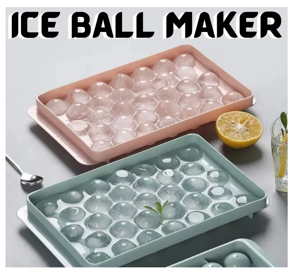 Ice Cube Trays For Freezer Ice Ball Maker Mold Mini circle Round Ice Cube  Mold with Lid Making Cocktail Whiskey Tea Coffee Tray