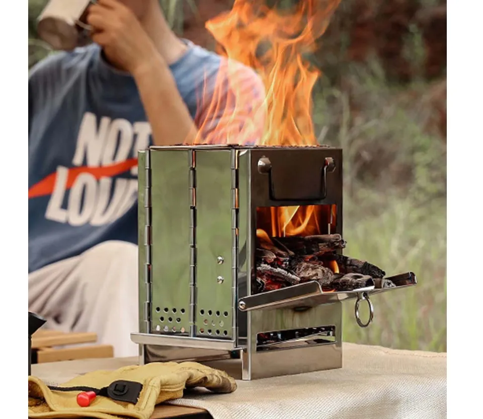 Kemilng Minimalist Folding Portable Outdoor Picnics Stove Stainless Steel  Household Charcoal / Wood Korean Barbecue Rack | Lazada PH