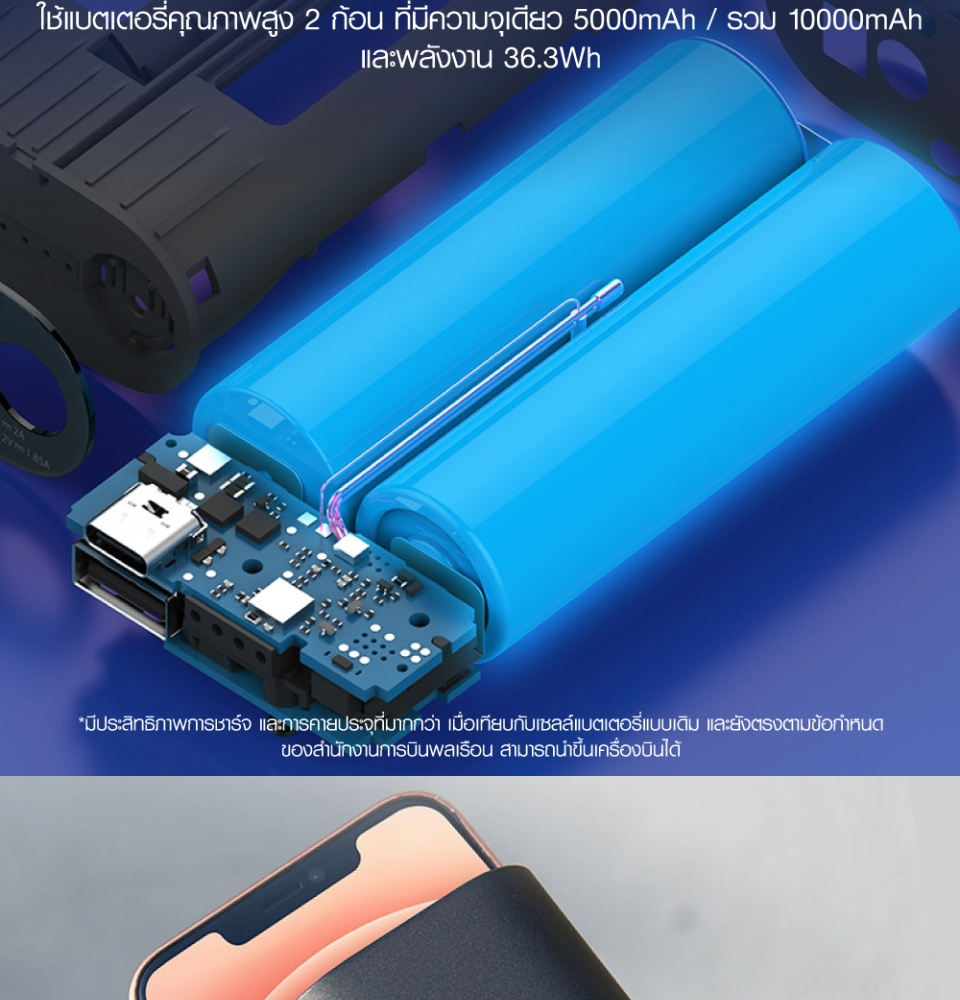 ZMI QB818 10000mAh Powerbank PD 30W แบตสำรอง ชาร์จเร็ว 2 พอร์ตชาร์จ USB ...