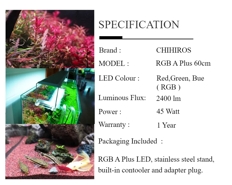 CHIHIROS RGB A PLUS 60cm Freshwater Planted Tank Led Light | Lazada