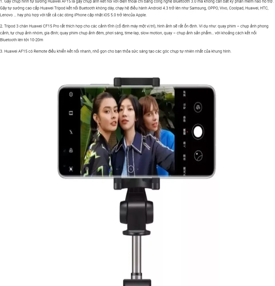 Gậy Chụp Hình Selfie Tripod Huawei 360 độ CF15 Pro | Lazada.vn