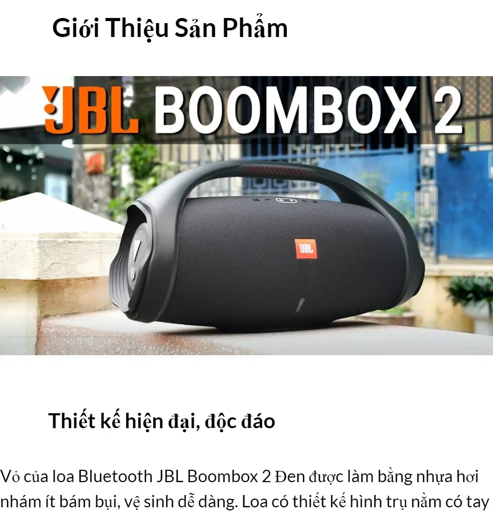 FREE SHIP ]Loa Bluetooth JBL Boombox 2 Mới Nhất - Âm Thanh Siêu Bass Cực  Mạnh Chống