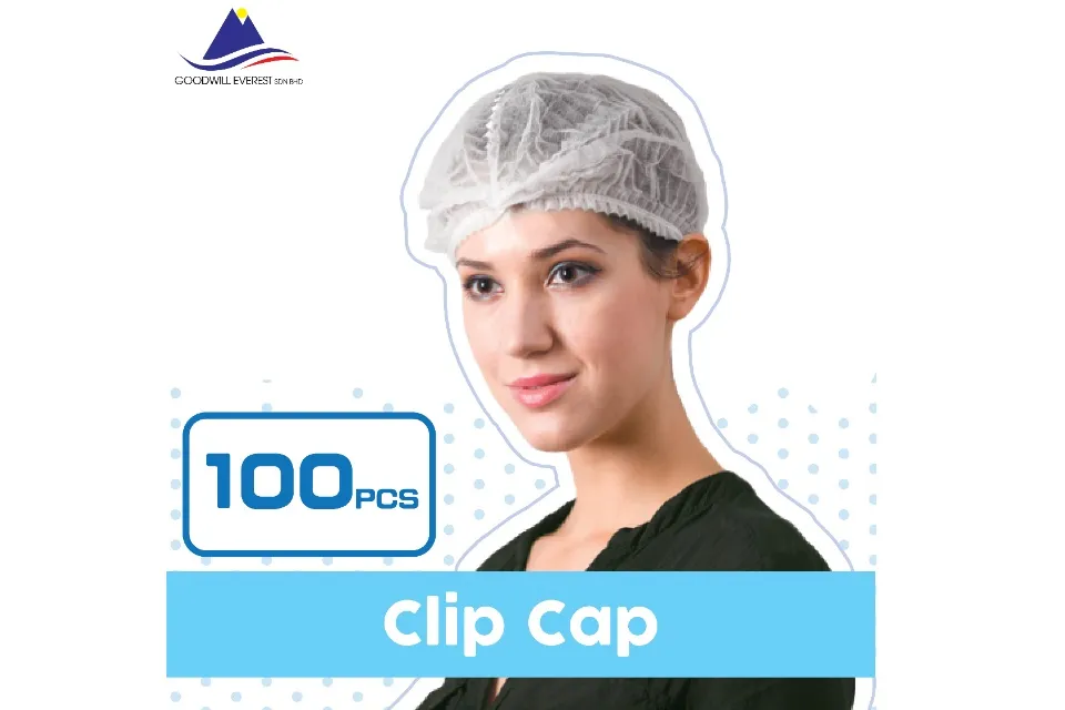 100pcs Disposable Non Woven Hair Net Hair Cover Clip Cap / Nurse Cap 一次性条帽  | Lazada