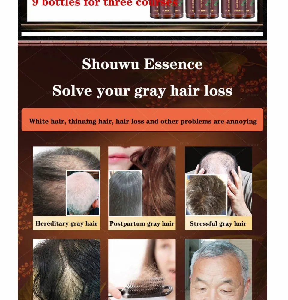 Anti Hair Loss Natural Black Hair Gray hair blackening prevent hair loss  spray 100ml hair colour