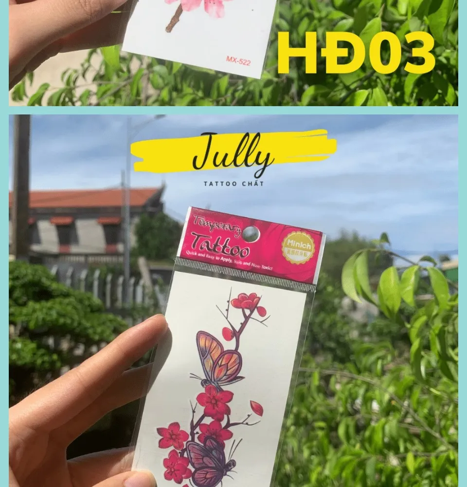 Hình xăm dán hoa đào mini JULLY Tattoo cao cấp: Với những thiết kế hình xăm dán hoa đào mini của JULLY Tattoo, bạn sẽ được trải nghiệm sự tinh tế và độc đáo của hoa văn. Được làm từ chất liệu cao cấp, hình xăm sẽ giúp bạn trở nên thu hút hơn và tự tin hơn trong mỗi cùng kiểu trang phục.