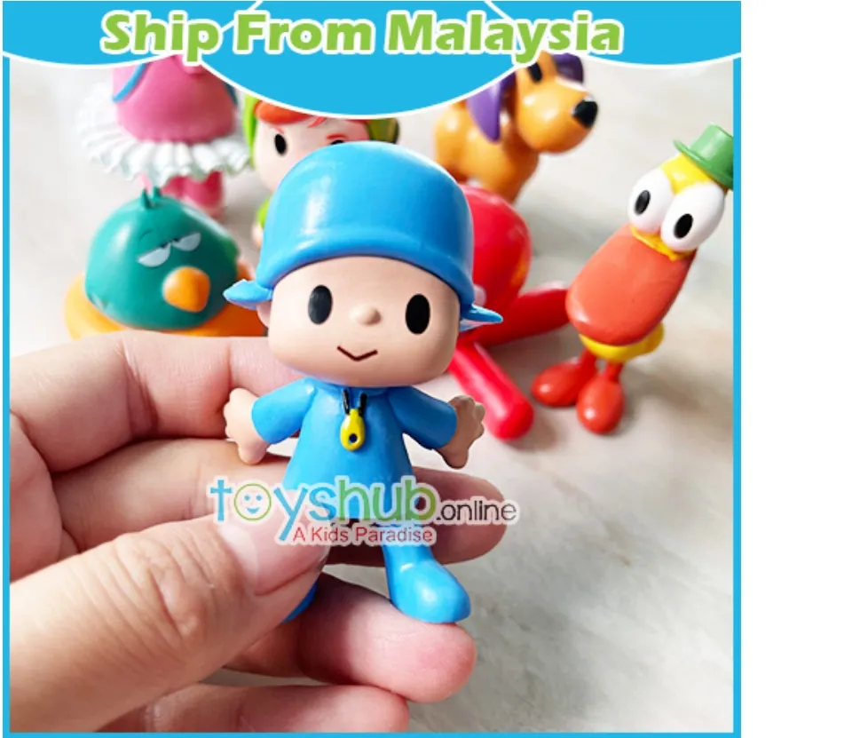 Boneca dos desenhos animados Pocoyo Zinkia Doll Pvc Action Figures Kids Toy  Birthday Gift 7pcs/set A L