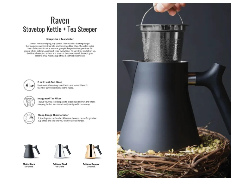 Raven Stovetop Tea Kettle