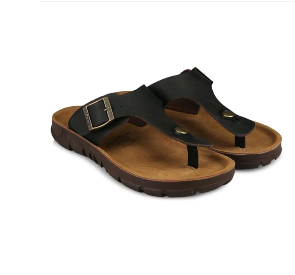 Bata Sandal Pria Energizer Model Jepit Black Brown 8736077 8734077