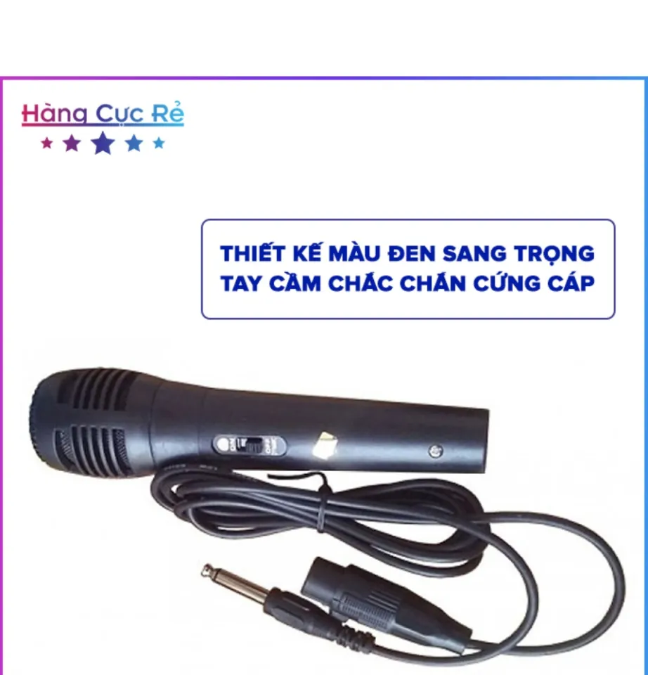 Micro hát karaoke có dây 2m, jack mic 6.5mm dành cho loa amply - Shop Hàng  Cực Rẻ | Lazada.vn
