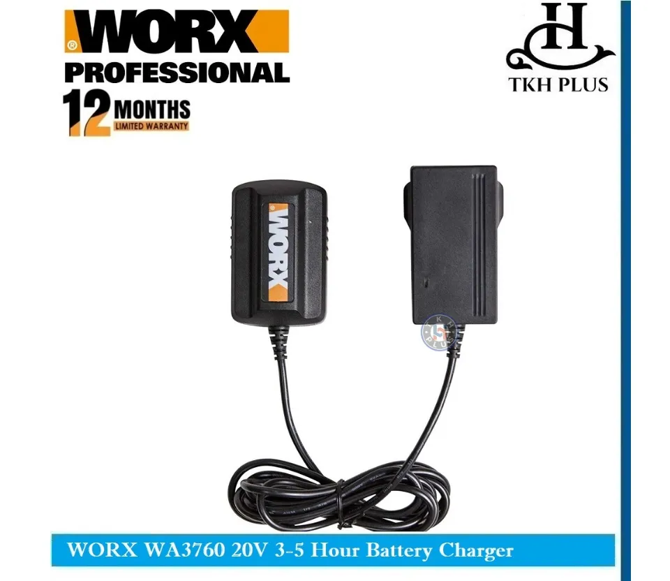 WORX WA3760 20V 3 5 Hour Battery Charger suitable for WG169E