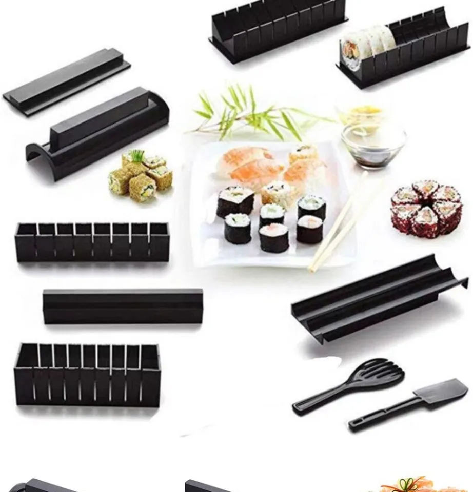 Sushi Making Kit 10 Pieces Plastic DIY Sushi Maker with Multiple Shapes  Rice Mold and Rice Spatula, Easy Using Sushi Kit for Beginners and  Professional at Home, Restaurant, Hotel