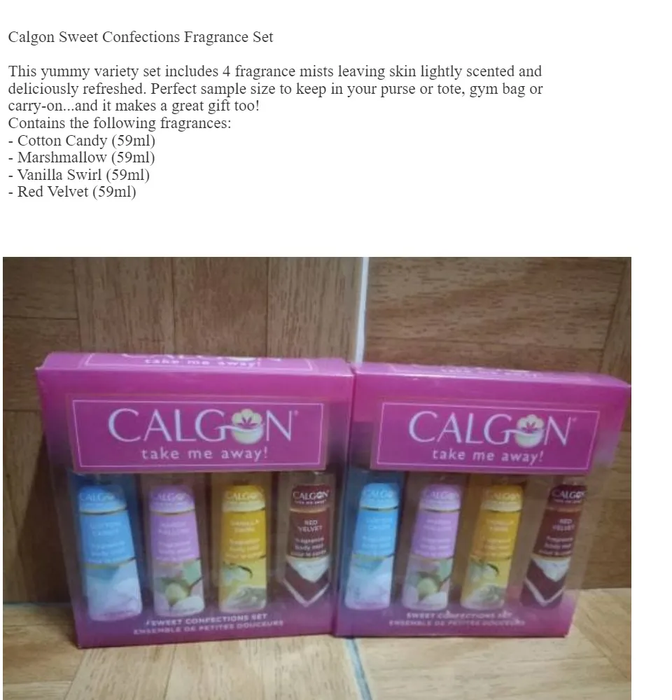 Brand New And Original Calgon 4pc Fragrance Sampler Set Lazada Ph