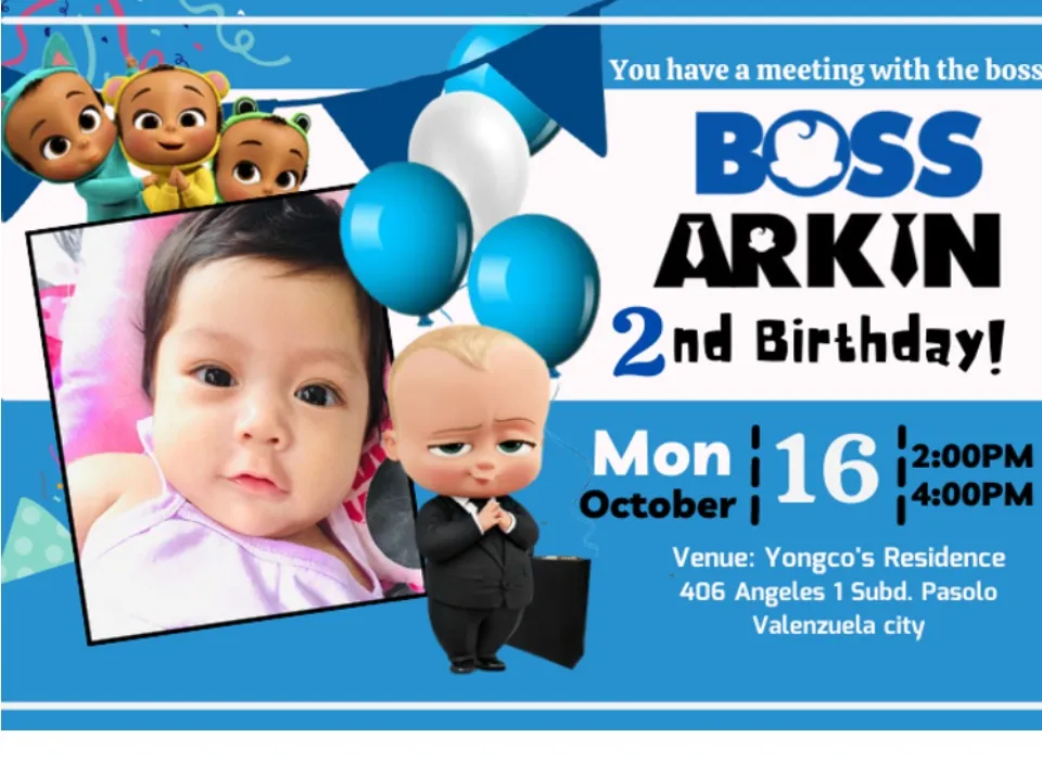 BOSS BABY BIRTHDAY PRINTABLE INVITATION BOSS BABY PARTY, 59% OFF