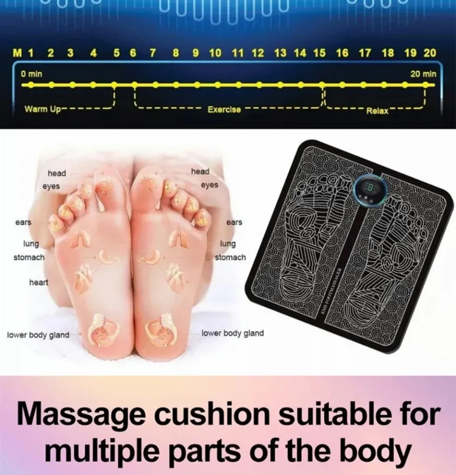 FOOT MASSAGER PAD MACHINE THERAPY RECHARGEABLE ELECTRIC ACCUPANTURE  STIMULATOR MASSAGER | Lazada PH