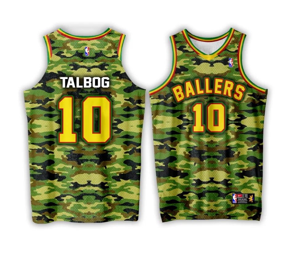 BASKETBALL BALLERS 03 CAMOUFLAGE JERSEY FREE CUSTOMIZE OF NAME AND