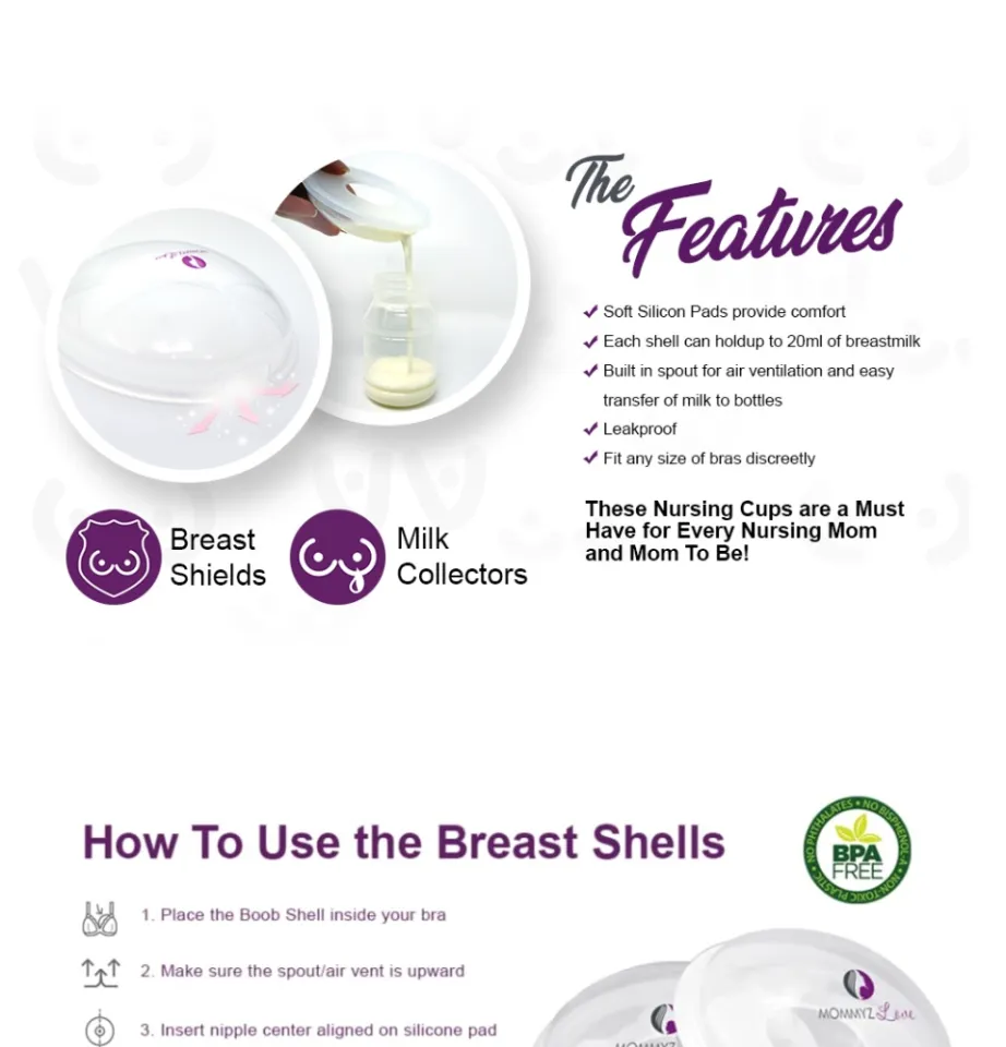 Mommyz Love Breast Shell & Milk Catcher for Breastfeeding - 2 Pack -  Original