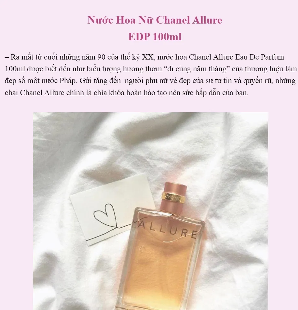 Chanel Allure Eau De Parfum 100ml 