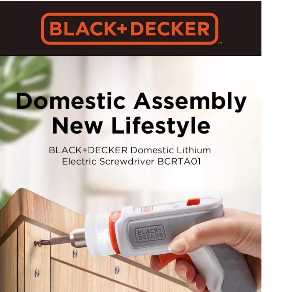 BLACK & DECKER BCRTA01 3.6V Cordless HEXDRIVER™ Electric Screwdriver  Furniture Assembly Tool