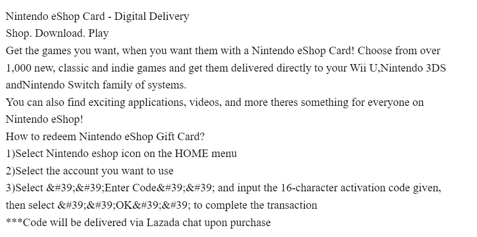 Buy $50 Nintendo Eshop Card  Wii U Gift Card Email Delivery