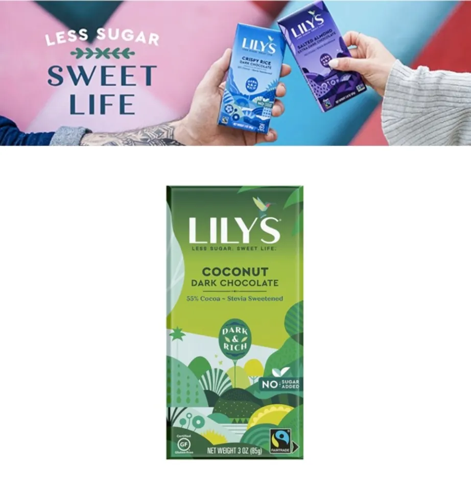 Lily's Sweets Chocolate Bar Dark Crispy Rice 85g