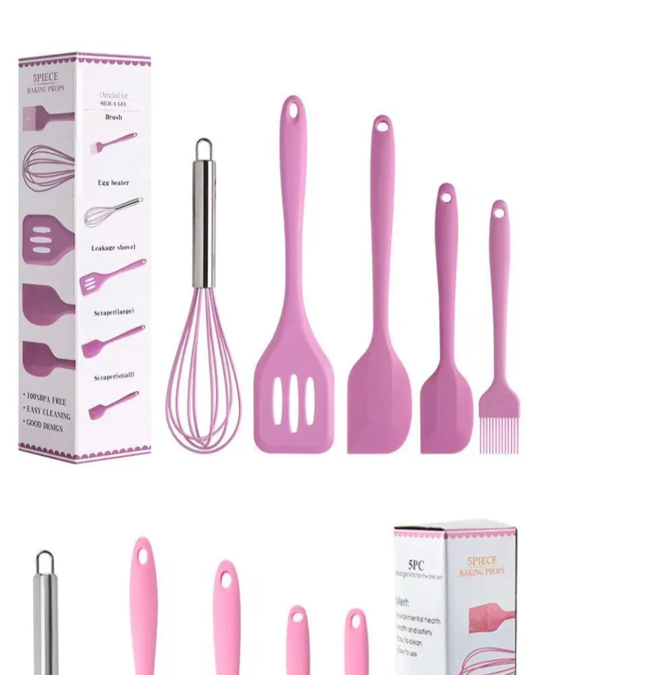 ZK20 5Pcs set Silicone Silicone kitchenware baking whisk oil brush