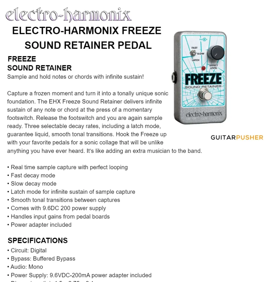 宅配便送料無料 Electro　harmonix　Freeze