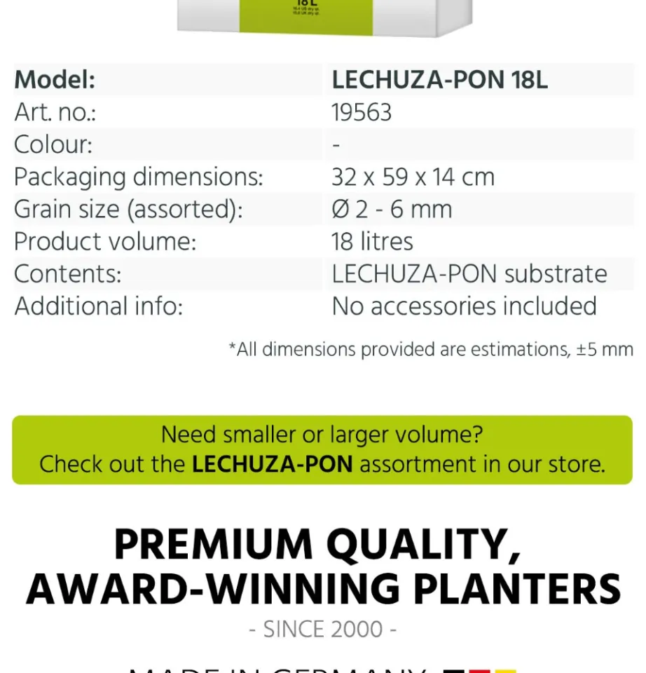 Provision Lechuza Pon Substrate - 3 Litres