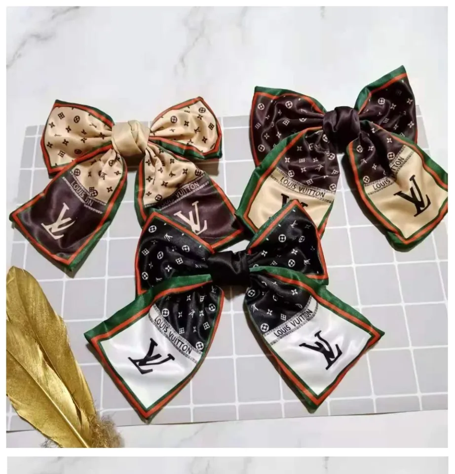 SUN SIGN】Korean Ribbon Bow Rose Hair Clip Ponytail Big-name Fashion  All-match Hairpin Ribbons tie ties accessories for Women