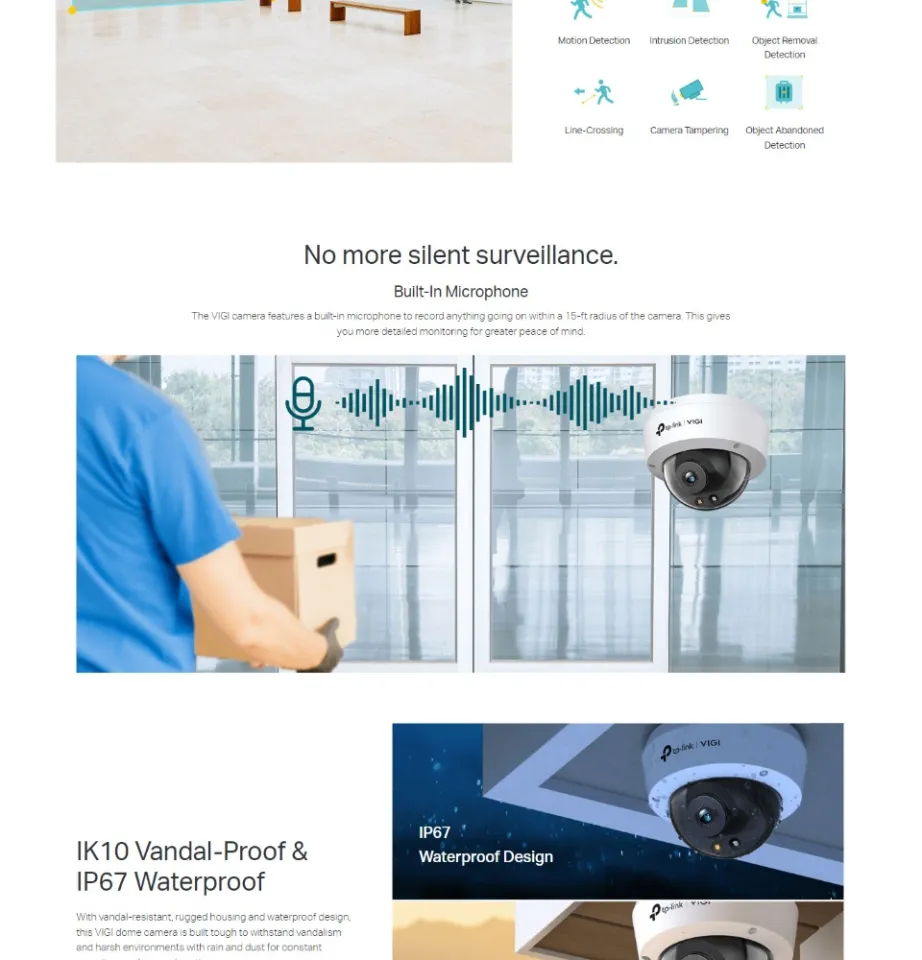 VIGI C240, VIGI 4MP Full-Color Dome Network Camera