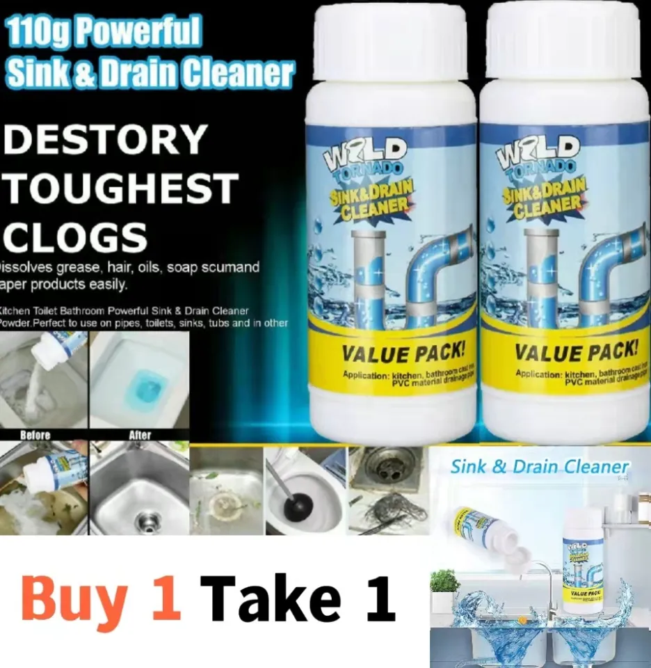 Wild Tornado Powerful Sink & Drain Cleaner High Efficiency - Clog Remover  Tornado Sink & Drain Cleaner 