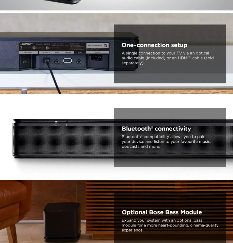 【新発売】 Bose TV Speaker Soundbar for with Bluetooth and HDMIARC