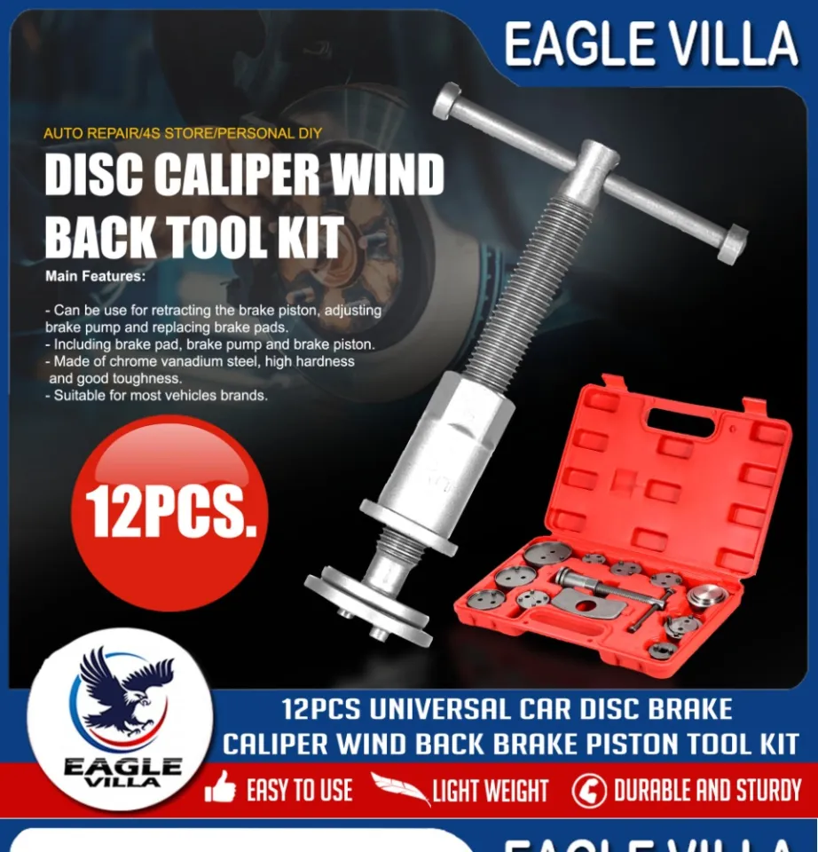 EAGLE VILLA 12Pcs/Set Car Auto Wheel Cylinder Disc Brake Pad Caliper  Separator Replacement Piston Rewind Disassemble Repair Hand Tool Kits