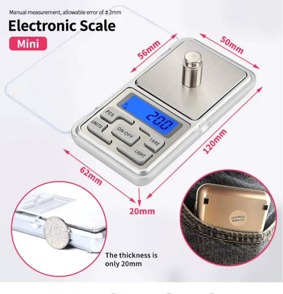 0.1g - 500g Digital Pocket Weighing Mini Scales For Jewellery Gold Kitchen