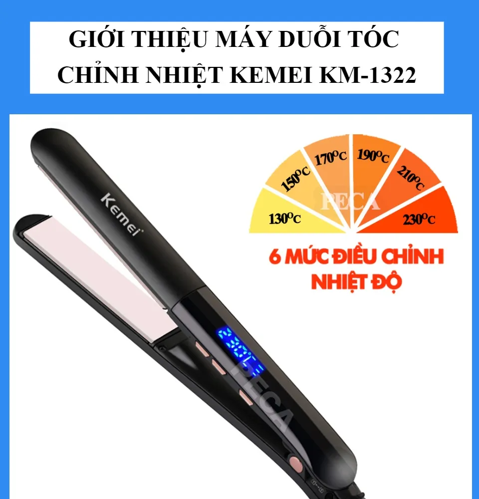 Máy duỗi tóc Kemei KM-1322 được thiết kế với 6 mức nhiệt khác nhau, mang đến sự linh hoạt và tiện dụng cho các nhu cầu làm tóc của bạn. Ngoài ra, sản phẩm cũng sử dụng công nghệ duỗi tóc thông minh, giúp bảo vệ tóc khỏi bị khô và xơ rối. Hãy xem hình ảnh liên quan để có chi tiết hơn nhé!