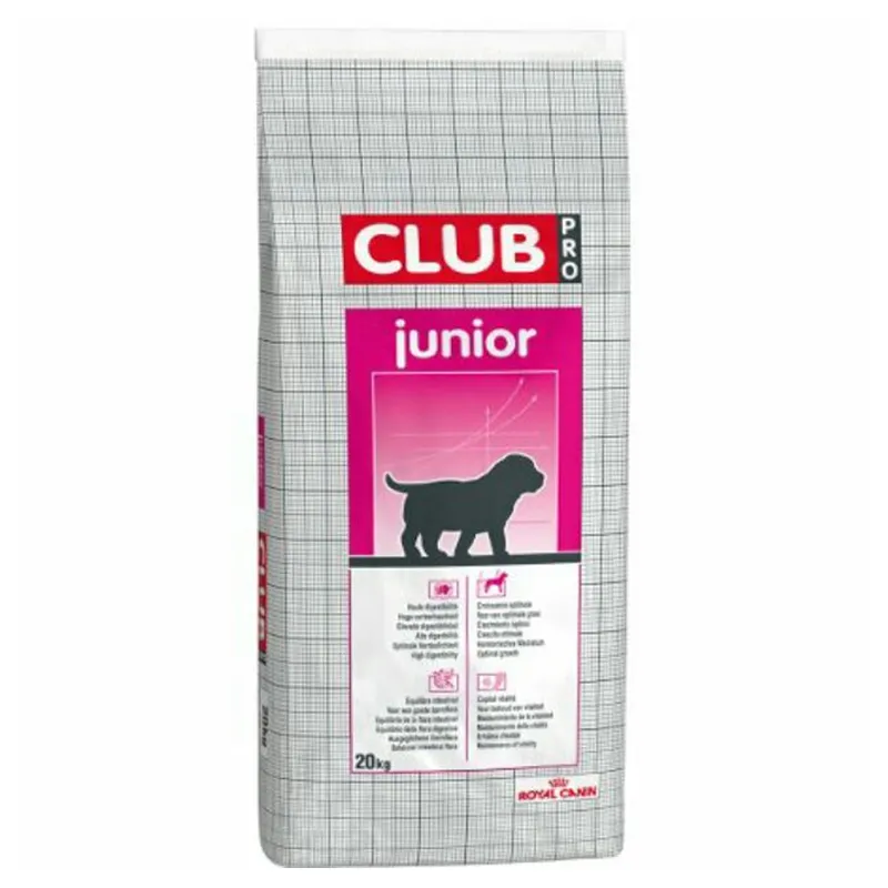 Thức ăn cho chó dưới 12 tháng, không phân biệt giống chó Royal Canin Club  Pro Junior (A3) bao 20kg 