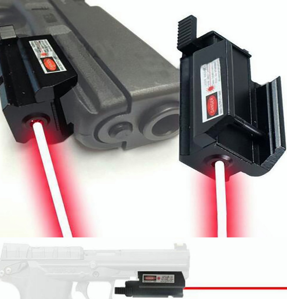 Tactical Led Flashlight & Red Laser For Glock 17 19 20 21 31 34 35 Fits Weaver 