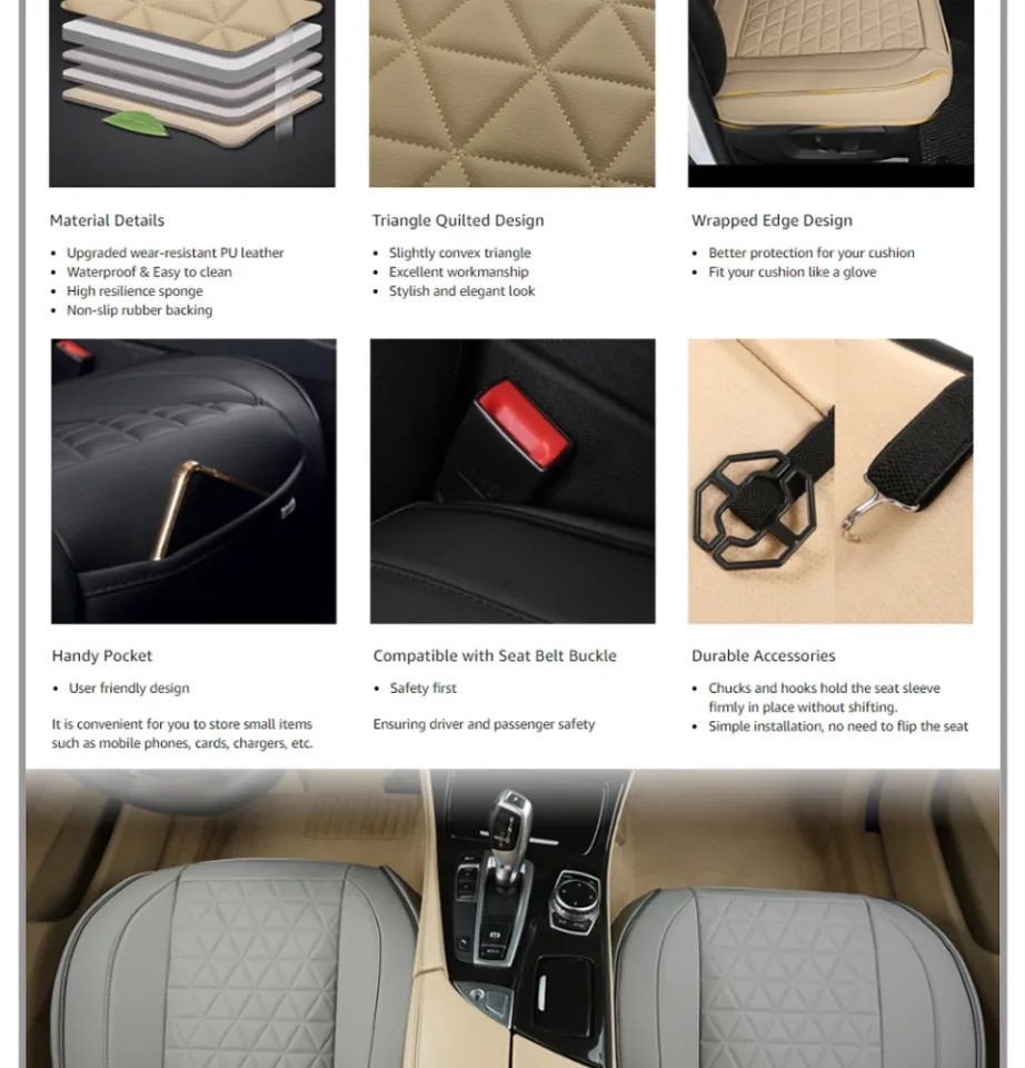 INFINITE CEO Series FRONT Car Seat COVER Protector Universal Cut  FreeSize Premium Quality Easy