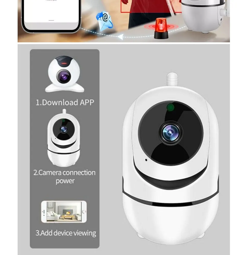 Camera wifi giám sát an ninh gia đình góc rộng xoay 360, Camera ip YCC365  ngoài