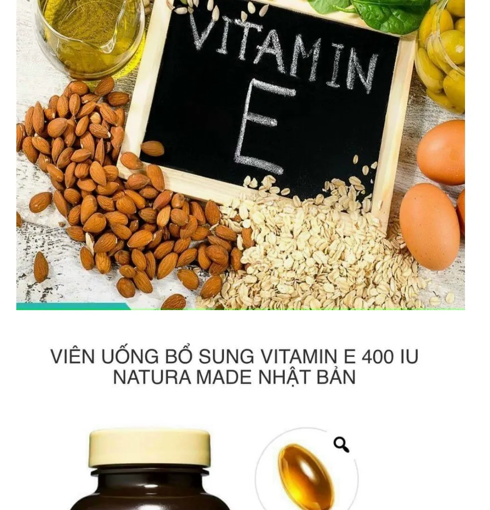 VIÊN UỐNG BỔ SUNG VITAMIN E 400 IU NATURA MADE NHẬT BẢN 