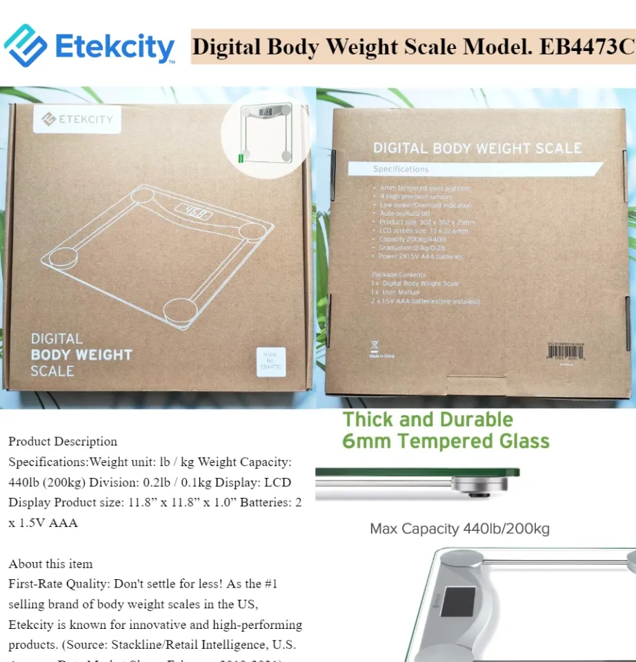 Etekcity EB4473C Digital Body Weight Scale