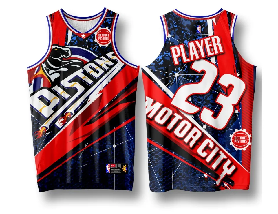 FREE CUSTOMIZE OF NAME AND NUMBER ONLY PISTONS 06 BASKETBALL JERSEY full  sublimation high quality fabrics/ trending jersey