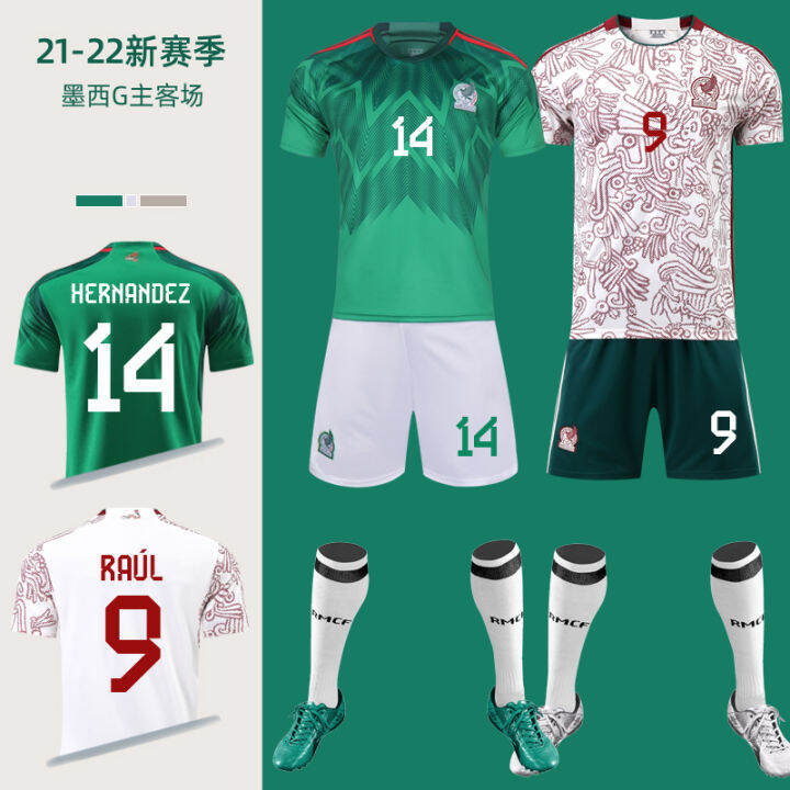 Mexico National Team World Cup Jersey No. 14 Hernandez Raul Home and