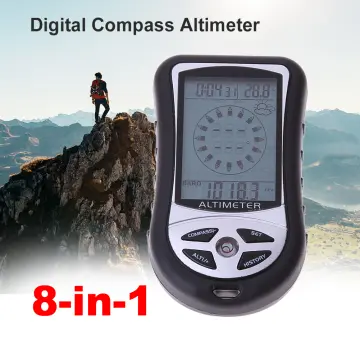 Lixada Digital Altimeter Barometer Portable Multi Functional for