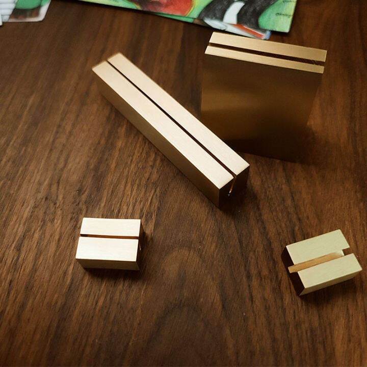 Customized Brass Card Display Stand Business Card Holder Desk Card