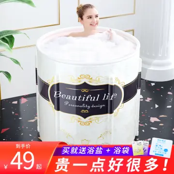 Folding Plastic Bathtub Household Adult Bathing Home Full Body