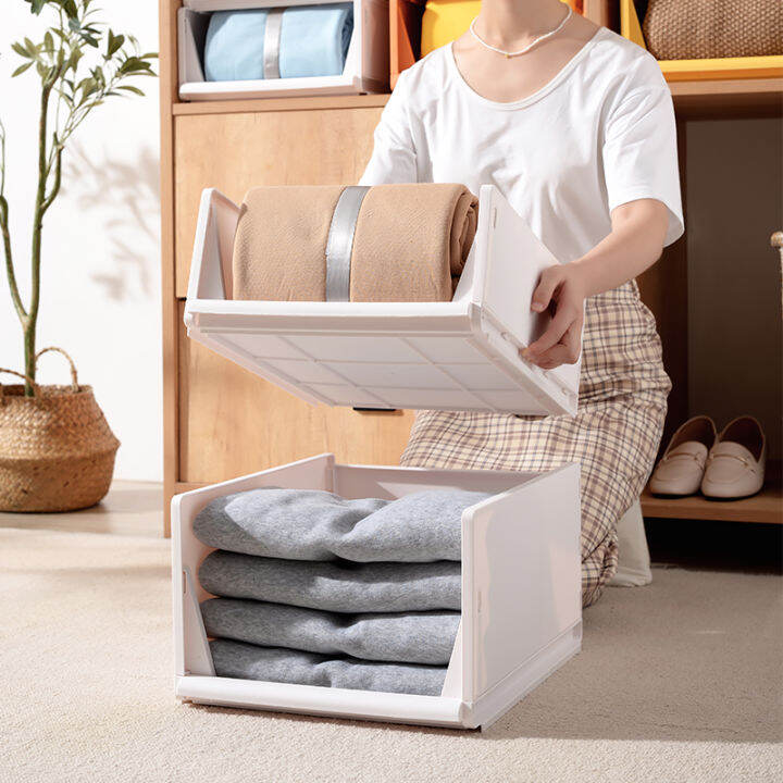 Wardrobe Layered Partition Drawer Type Storage Box Plastic Wardrobe