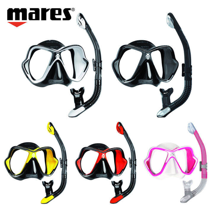 Mares X-vision Mask   Mares Ergo Dry Full Dry Breathing Tube Snorkeling ...