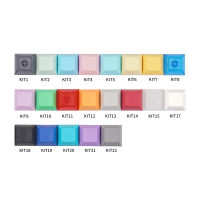 DSA keycap 1x 1เท่าไม่มีสลัก PBT แป้นพิมพ์เครื่องกล keycap ต่ำโปร่งแสงสีดำสีขาวสีชมพู