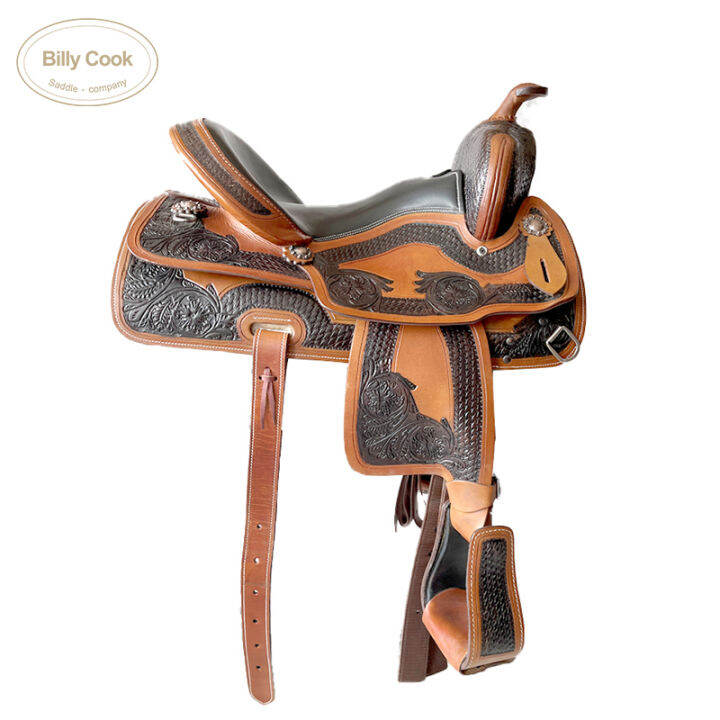 Century Jiurui Western Saddle Horse Riding Supplies Cowhide Carving