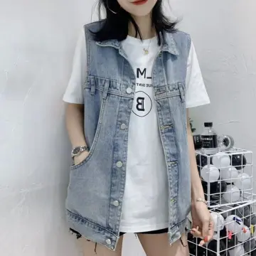 White denim hot sale vest girls